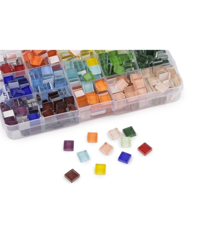 Mozaikové kamienky sklenené v boxe - 1 ks | Mimib