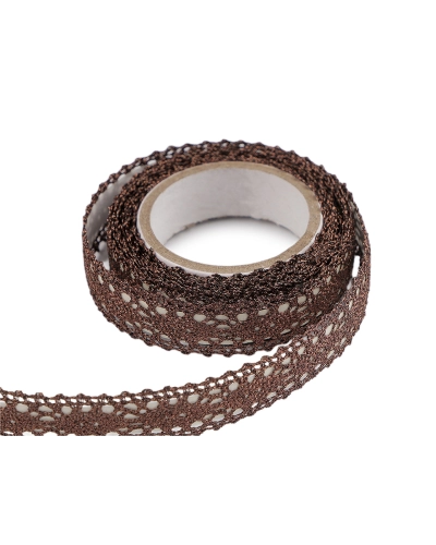 Samolepiaca čipka šírka 15 mm metalická - 1 ks | Mimib