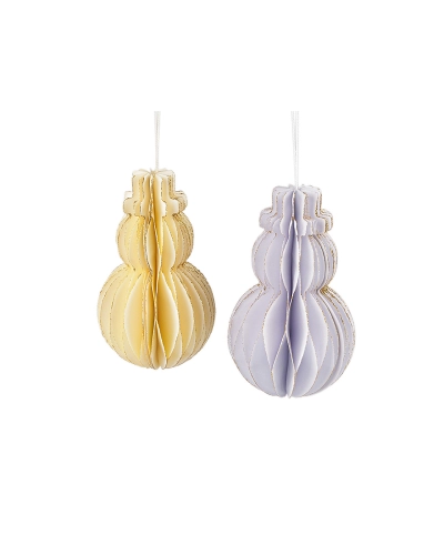 Papierová vianočná ozdoba na stromček - snehuliak 10 cm - 1 ks | Mimib