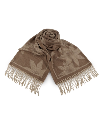 Zimný šál / pléd so strapcami 70x185 cm - 1 ks | Mimib