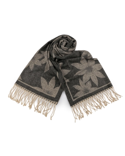 Zimný šál / pléd so strapcami 70x185 cm - 1 ks | Mimib