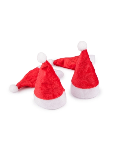 Vianočná mini čiapka plyšová - 10 ks | Mimib