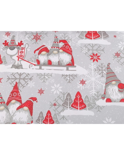 Vianočná bavlnená látka / plátno škriatok - 1 m | Mimib