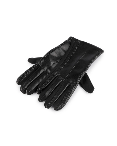 Dámske rukavice zdobené eko kožou, dotykové - 1 pár | Mimib