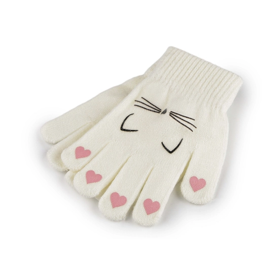 Detské pletené rukavice mačka - 1 pár | Mimib