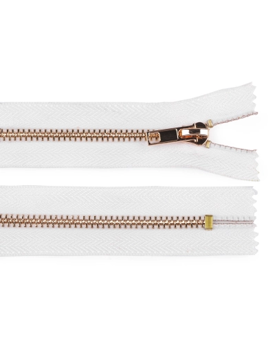 Kovový zips No 5 dĺžka 10 cm (jeansový) - 1 ks | Mimib