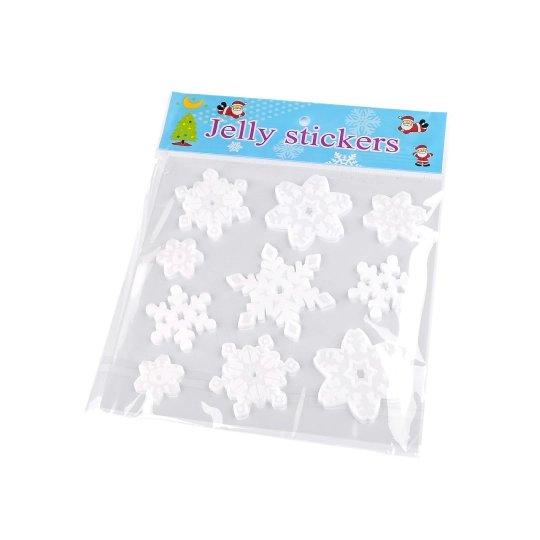 Vianočné samolepiace gélové vločky - 1 kar. | Mimib