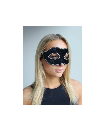 Karnevalová maska - škraboška s kamienkami - 1 ks | Mimib
