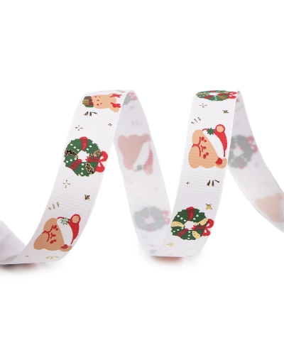 Vianočná rypsová stuha šírka 15 mm - 22.5 m | Mimib