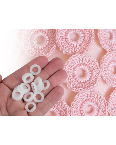 Silikónové krúžky na háčkovanie tašiek, kabeliek Ø15 mm - 200 ks | Mimib