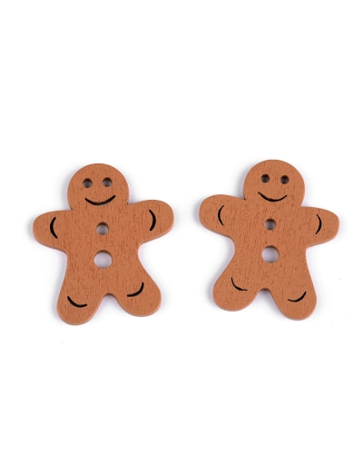 Drevená dekorácia imitácia perníka - 12 ks | Mimib