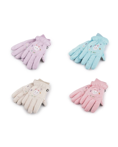 Detské rukavice šusťákové zateplené s elastickým nápletom - 1 pár | Mimib