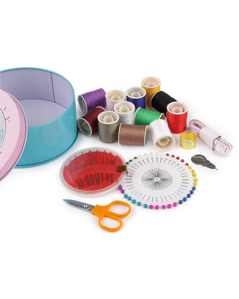 Súprava na šitie v plechovej krabičke - 1 ks | Mimib