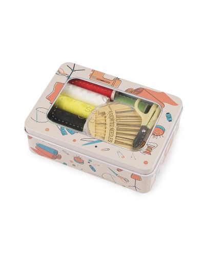 Súprava na šitie v plechovej krabičke - 1 ks | Mimib