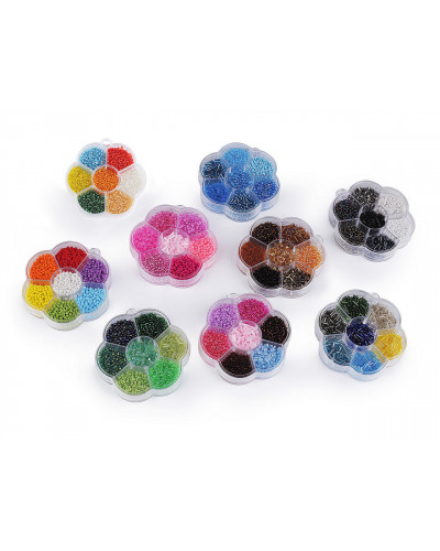 Gyöngy készlet dobozban, üveggyöngy | Mimib