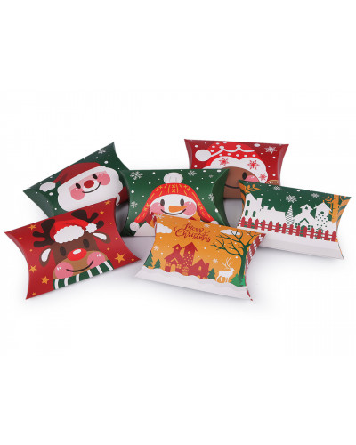 Karácsonyi ajándék doboz szarvas, mikulás, hóember| Mimib