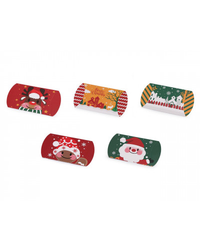 Karácsonyi ajándék doboz szarvas, mikulás, hóember| Mimib