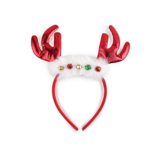 Čelenka do vlasov sob s rolničkami, vianočná / párty - 1 ks | Mimib