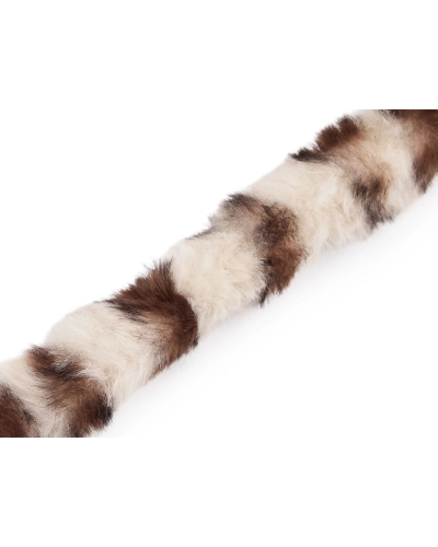 Všívacia odevná / dekoračná kožušina okrúhla, zvierací vzor šírka 2,5 cm - 1 m | Mimib