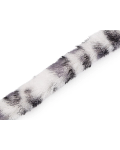 Všívacia odevná / dekoračná kožušina okrúhla, zvierací vzor šírka 2,5 cm - 1 m | Mimib