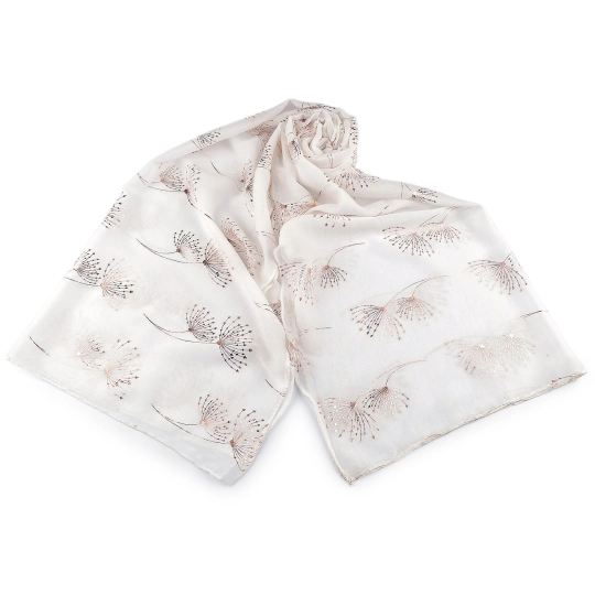 Šatka / šál so zlatou potlačou 70x180 cm - 1 ks | Mimib