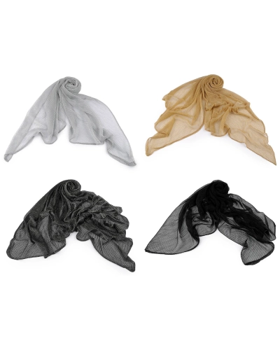 Spoločenský šál cez ramená s lurexom 60x160 cm - 1 ks | Mimib