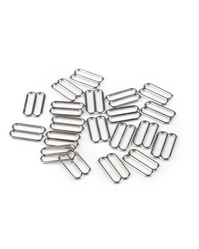 Posunovač na bielizeň / motýlika šírka 15 mm kovový - 20 ks | Mimib