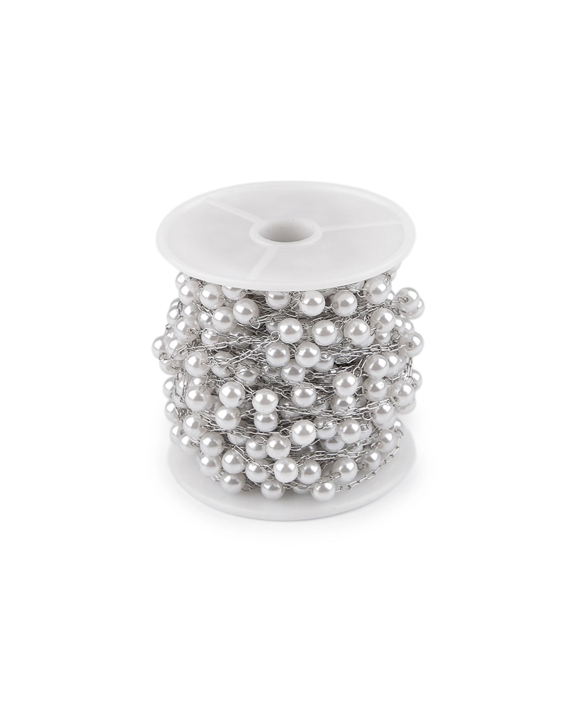 Retiazka z nerezovej ocele perly Ø4 a 6 mm metráž - 1 m | Mimib