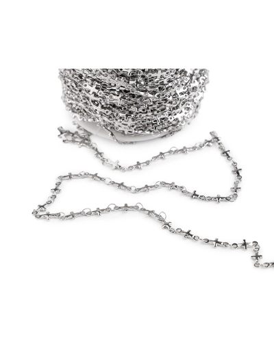 Retiazka z nerezovej ocele krížik 4 a 5 mm metráž - 1 m | Mimib