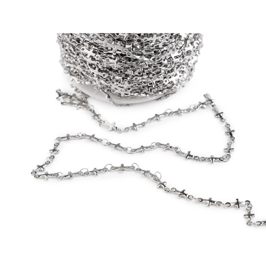 Retiazka z nerezovej ocele krížik 4 a 5 mm metráž - 1 m | Mimib