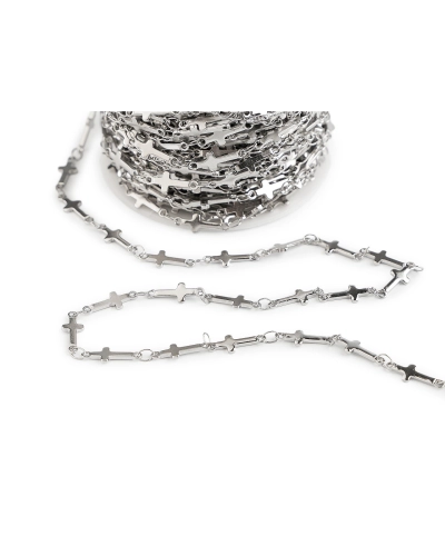 Retiazka z nerezovej ocele krížik 4 a 5 mm metráž - 1 m | Mimib