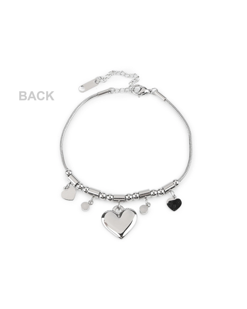 Náramok z nerezovej ocele srdce - 1 ks | Mimib