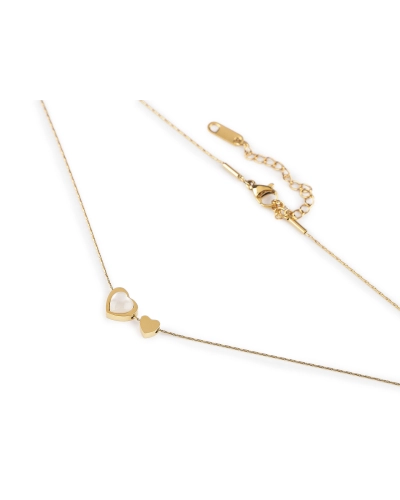 Náhrdelník z nerezovej ocele srdce s perleťou - 1 ks | Mimib