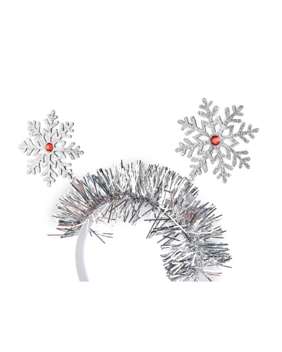 Čelenka do vlasov vločky, vianočná / párty - 1 ks | Mimib