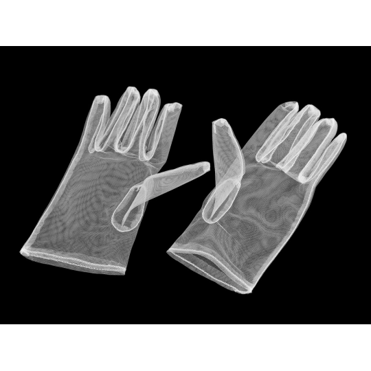 Spoločenské rukavice tylové - 1 pár | Mimib