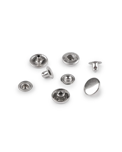 Kovové cvoky Ø15 mm na stredne hrubé látky, z nerezovej ocele - 50 sada | Mimib