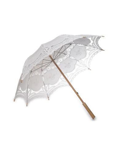 Svadobný dáždnik bavlnený, vyšívaný na fotenie - 1 ks | Mimib