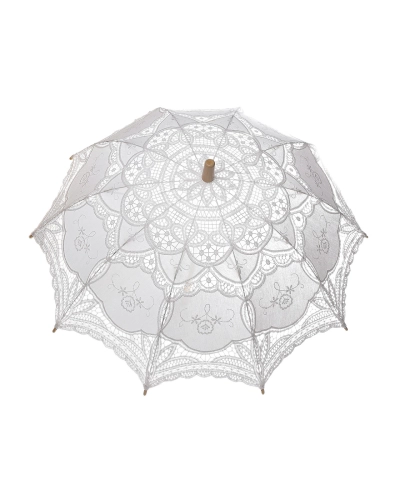 Svadobný dáždnik bavlnený, vyšívaný na fotenie - 1 ks | Mimib