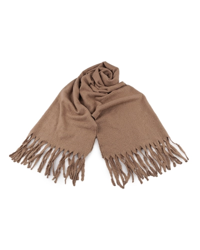 Zimný šál / pléd buklé so strapcami 65x190 cm - 1 ks | Mimib