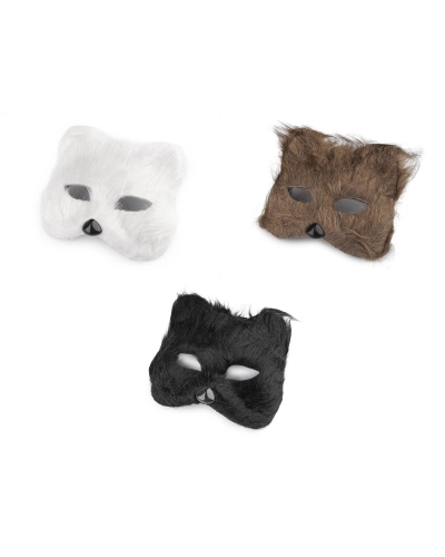 Karnevalová maska - škraboška chlpatá mačka - 1 ks | Mimib