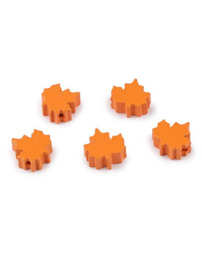 Drevené koráliky listy 19x20 mm - 5 ks | Mimib