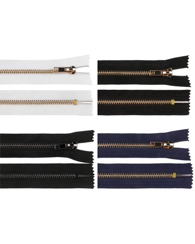 Kovový zips No 5 dĺžka 18 cm (jeansový) - 1 ks | Mimib