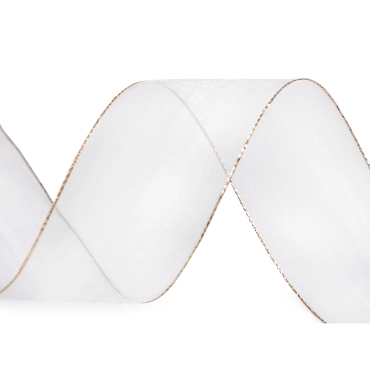 Monofilová stuha s lurexom šírka 40 mm - 20 m | Mimib