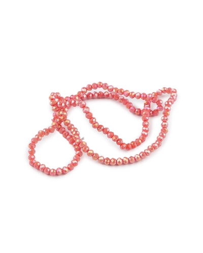 Sklenené korálky brúsené ohňovky 3 mm na drôtiku - 1 sáčok | Mimib