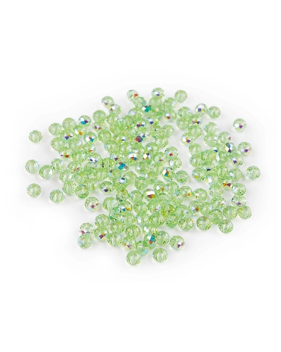 Sklenené korálky brúsené ohňovky 4 mm s AB efektom - 1 sáčok | Mimib