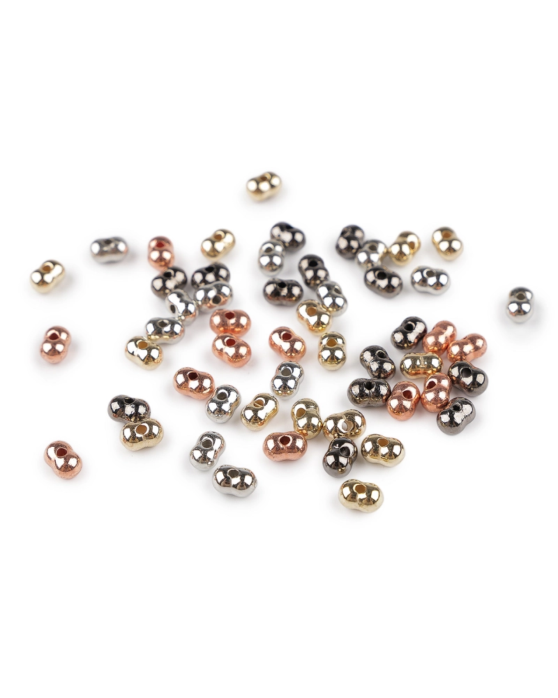Plastové korálky peanut metalic mix 5x8 mm - 10 g | Mimib
