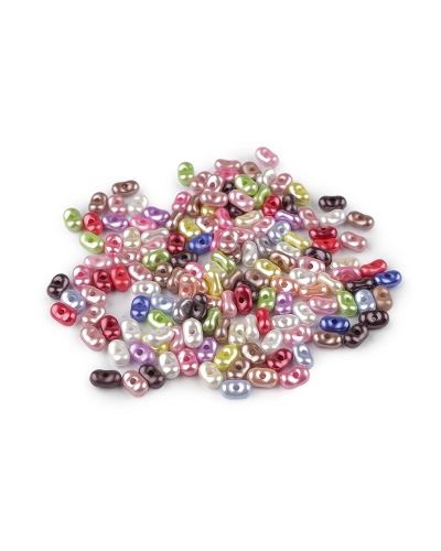 Plastové korálky peanut mix 4x6 mm - 10 g | Mimib