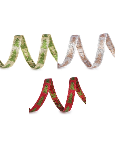 Vianočná stuha metalická šírka 10 mm - 20 m | Mimib