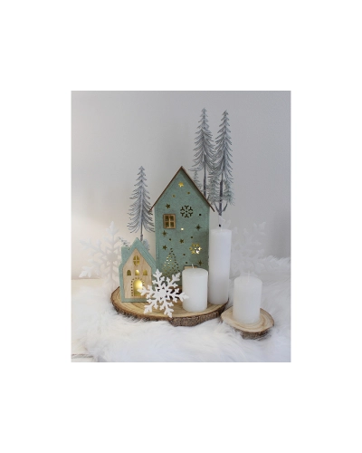 Vianočný filcový domček svietiaci - 1 ks | Mimib
