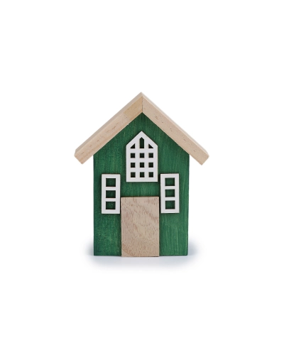 Dekorácia celodrevený domček - 1 ks | Mimib
